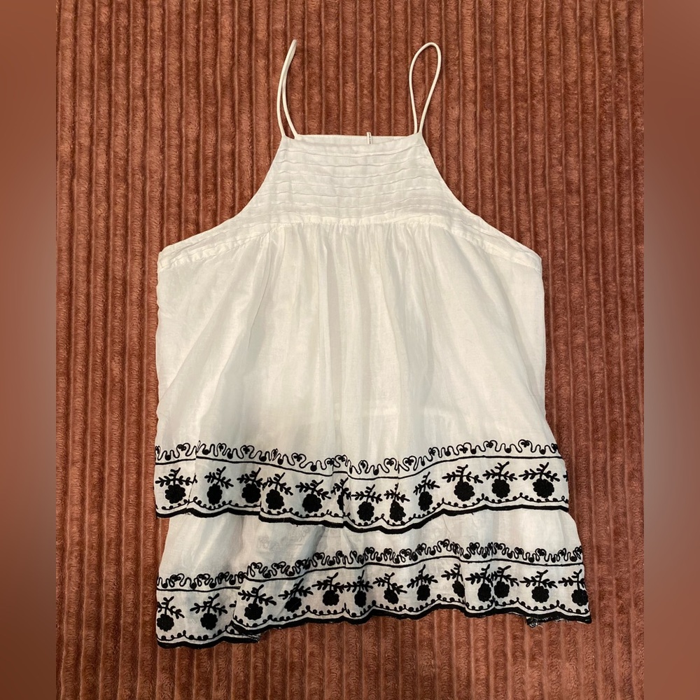 B&W floral tank top
